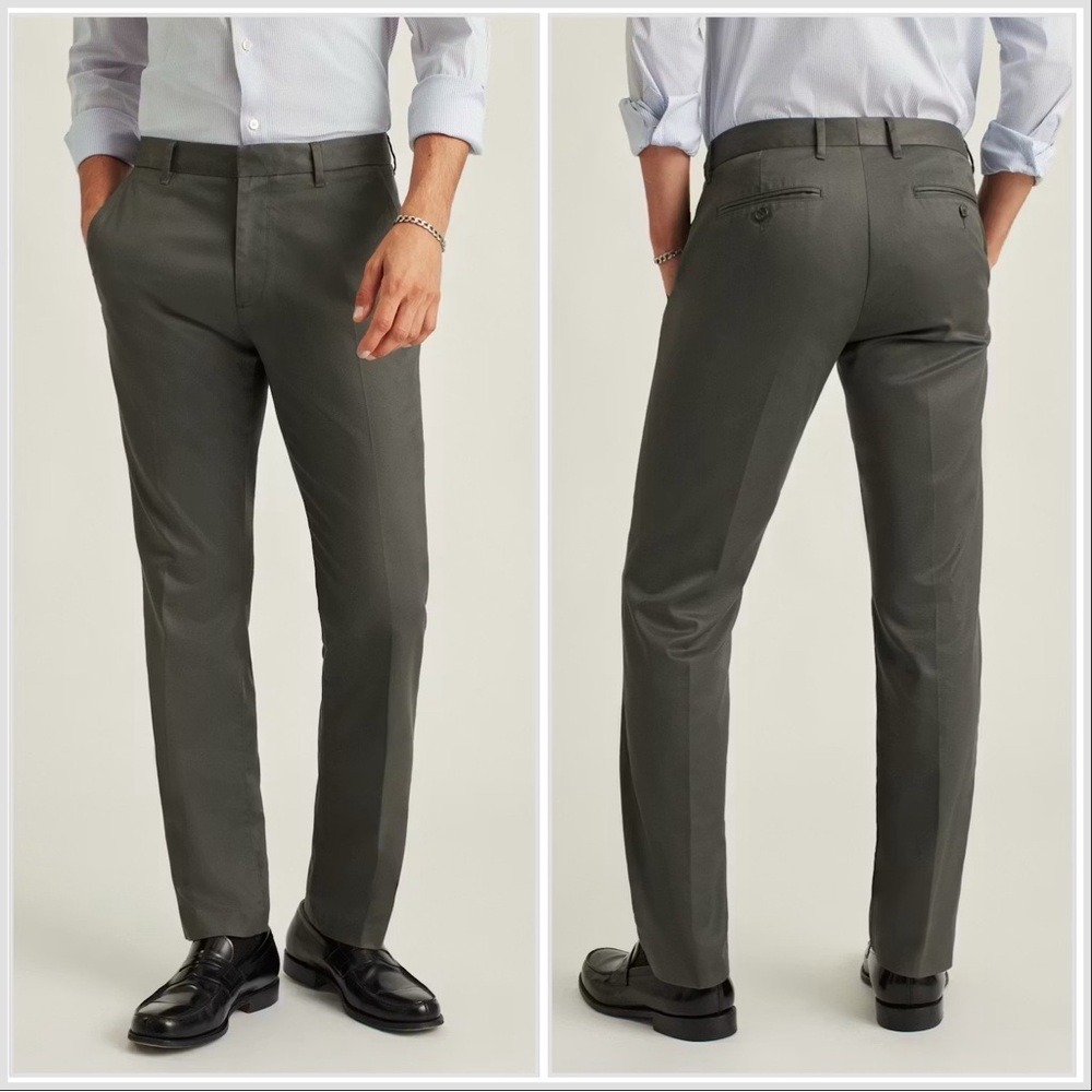 Bonobos Slim Fit Easy Care Weekend Warrior Dress‎ Pants Tuesday Gray 35x30